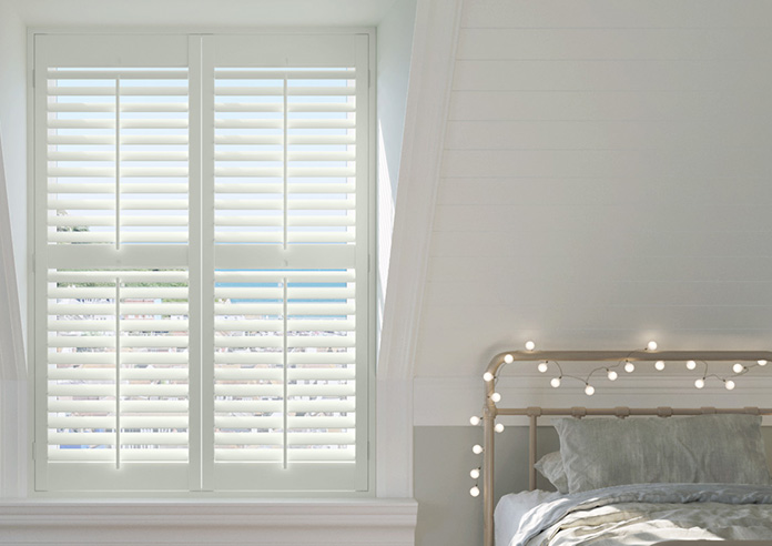 Kensington, Muted White - Full Height Plantation Shutter - Image 3